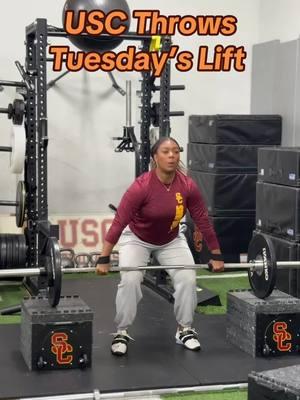 USC Throws Tuesday Lift (1/14) Here’s a breakdown of today’s workout for the USC Throws group! 💪💥 Each block is designed to enhance strength, power, and core stability—key components for throwers. 🏋️‍♂️🥏 Block 1: 	•	BB Box Power Snatch: A dynamic movement to build explosive power and coordination. Ideal for maximizing speed and force transfer. 	•	BW V-Up: Core activation to improve overall stability and balance during throws. Block 2: 	•	BB Pause Incline Bench Press: Focuses on upper body strength . 	•	BB Glute Bridge: A powerhouse exercise to develop hip strength and posterior chain activation. Block 3: 	•	DB/KB Goblet Walking Lunge: Enhances single-leg strength, stability, and mobility to support a powerful throwing stance. 	•	RFE Jumps: Builds explosive leg power and improves quick takeoffs, key for movements in the circle or on the runway. Block 4: 	•	Walking Russian Twist: Strengthens rotational core stability, which is vital for the torque required in throws. 	•	BW Hanging Leg Raise: Focuses on core and hip flexor strength to improve stability and posture under load. Throwers out there , get ready to crush it! Let’s keep pushing the limits. #shotput #discus #hammerthrow #javelinthrow 