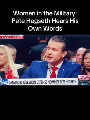 #Senator #LizWarren #ElizabethWarren quotes #PeteHegseth to #PeteHegseth on the issue of #women in the #military. The exchange was one of the most punishing examples of interruption and re-statement as delivered by #SenatorSarren #SenWarren #ElizabethWarren #politics #confirmation #Trump #Hegseth #Defense #DOD #secdef #departmentofdefense #Military #Congress #trumpcabinet 