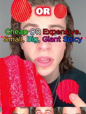 Cheap OR Expensive.Small, Big, Giant Spicy 1-3 #mukbangspicyfood#spicyfood#likedidthat#asmr#mukbangspicy#mukbangspicycheetos#mukbang#usamukbang#usa#hot#taste#spicy#noreaction#BigORSmall#SourChallenge#hotchips#LeftORRight#SpicyChallenge#SourDrink#cheetosmacncheese#icespicee#YesORNo#fpy#viral