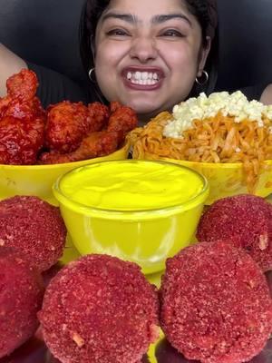 CHEETOS MAC N CHEESE BALLS, SPICY KOREAN FRIED CHICKEN, BLACKBEAN NOODLES, CARBONARA NOODLES #maddyeats #asmr #asmrfood #mukbang #mukbangasmr #fypシ゚viral #asmrvideo #asmrsounds #FoodLover #mukbangeatingshow #mukbangvideo #fyp #video #eating 