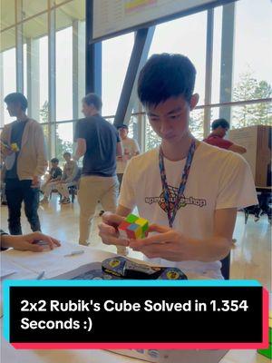 First solve of Round 1 at Cool Down Berkeley 2024 😁 #rubikscube #speedcubeshop #competition #2x2 #fy #fyp 