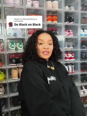 Replying to @ShesSoSassy  BLACK IS MY HAPPY COLOR 🖤 #bkshedevil #sneakerhead #chicksinkicks 