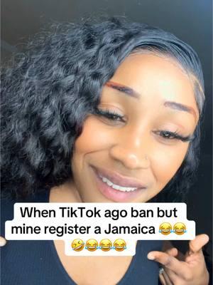 When TikTok ago ban but mine register a Jamaica 😂😂🤣😂😂😂 #rosalee #tiktokban #fypシ 