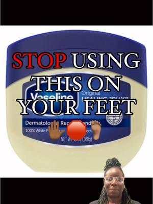 Sorry but I’m standing 10 toes down on this one ‼️👣 Before you start commenting on how you disagree 🤨 just take a minute to consider what I’m saying. I’m not saying Vaseline can’t be used in some cases sparingly AND in addition to another product for dry feet and/or cracked heels. But this should not 🙅🏾‍♀️be your daily “go to” product to maintain healthy feet.  While Vaseline might seem like the perfect slippery solution for troubled feet, it can actually do more harm than good 😳. And yes I know it’s something that has been used for several generations in some cultures. But just because it feels good with socks 🧦 doesn’t mean it’s actually improving the quality of your feet 🤷🏾‍♀️ 💡 Better ways to pamper those tired soles: 1. Use a dedicated foot cream with urea and glycerin - these ingredients draw moisture in rather than just sitting on top like an oily bouncer at the door of your pores. 2. Apply shea butter or jojoba oil before bed, then wear breathable cotton socks - think of it as tucking your feet into a moisturizing sleeping bag for the night. 3. Try a foot mask with natural ingredients like honey and avocado - because your feet deserve a little spa treatment ✨ There are a few products that I highly recommend for daily foot care 😍. If you’d like me to create a post showcasing the products that can actually penetrate the skin on your feet, drop SOFTER FEET below ⬇️  Do you currently use Vaseline on your feet? 👀 #fyp #viral #vaseline #footcare #crackedheels #feet #toes #pedicure #footcaretips #share #klassykoats #footcarespecialist #BlackTikTok #tips #hacks #skincare 