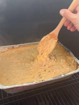 A healthier Queso for the New Year Protein: Diestel Ground Turkey  Rub: Big Unc Cali Cajun Others: Onion, Velveeta, Gouda, Cream Cheese, Rotel Tomato’s, Green Chilis, and Cream of Chicken Soup Pellets: Traeger BBQ Pellets #queso #smokedqueso #turkey #healthy #healthier #traeger #tragergrills #diestelfamilyranch 