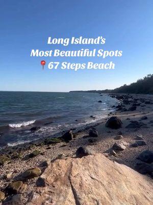 67 Steps Beach in Greenport is absolutely stunning ✨ Located at the end of Sound Road, the beach is serene with breathtaking views. It’s one of our favorite spots to visit whenever in town. As for the name, it takes 67 steps to go down to the beach.  Sunsets are absolutely gorgeous here. We love climbing up on the boulders for even more beautiful views. Parking is not permitted unless you have a Southold Town parking permit. It takes about 30-35 minutes to walk there from town (it’s a lovely walk that we highly recommend).  If you visit, please be respectful and limit noise as it’s in a quiet residential area.  #longisland #longislandnewyork 