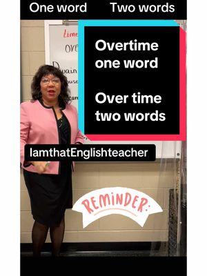 In this engaging grammar lesson, we’ll explore the difference between “over time” (two words) and “overtime” (one word). Though they may look similar, their meanings and uses are distinct: 	•	Over time (two words): Refers to something happening gradually or across a period. Example: “Her writing skills improved over time.” 	•	Overtime (one word): Refers to extra hours worked beyond a standard schedule, often with additional pay. Example: “I worked overtime last week to meet the deadline.” Students will learn how context determines the correct form, complete with examples and a quick practice activity to test their understanding. #grammar  #GrammarLesson #overtime #OverTimeVsOvertime #OneWordTwoWords #EnglishGrammar #GrammarRules #MiddleSchoolEnglish #ESLLesson #WritingTips #LearnEnglish #TeachersOfTikTok #GrammarMatters