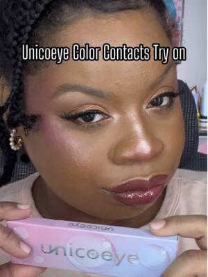 Try on Unicoeye color contacts with me! 👁️✨ #Unicoeye #ColorContacts #TryOn @Unicoeye #makeup #eyecontacts 