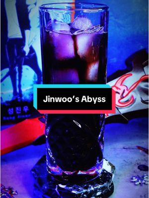 Jinwoo’s Abyss from Solo Leveling - - - - #nerdytavern #cocktails #mixology #bartender #sololeveling #sungjinwoo #erank #hunter #anime #crunchyroll #aleksle #arise #weakesthunter #shadowmonarch @crunchyroll @Torani @POM Wonderful 