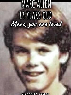 MARC ALLEN Marc was last seen in Des Moines, Iowa on March 29, 1986. He lived with his mother and two sibings on southwest Emma Avenue. On the day of his disappearance, he told his mother he was going to walk to a friend's home down the street and possibly see a movie. He asked his mother to save some pizza for him to eat when he got home. He never arrived at his friend's home. Marc's mother didn't realize he was missing until the next morning. After she called his grandmother and his friends and none of them had seen him, she called the police, but they refused to open an investigation until 48 hours had passed. Marc has never been heard from again. Marc was raised by his grandmother in Connecticut from age seven months to age four and a half. He then went to live with his mother in Des Moines until he was ten years old, then moved in with his father in Minneapolis, Minnesota. He moved back in with his mother in January 1985. Marc's mother described him as an intelligent teenager and a good student, but said he had "no common sense" and had behavioral problems. Police initially believed he had run away from home when he disappeared in 1986, but they began to look at other theories as time passed without anyone hearing from him. His case remains unsolved and is now classified as a non-family abduction. #missing #missingboy #missingchild #missingchildren #lost #marc #allen #marcallen #desmoines #iowa #desmoinesiowa #fy #fyp #boost #boostofhope #whathappened #sad #grief #griefandloss #griefandloss #grieftok #tikto #prayers #newsfootage #news #overlays #brothers #brother #bigbrother #littlebrother #media #whathappened #noclosure #xy #xyz #find #crime #crimetok #crimejunkie #crimestory #truecrime #truecrimestory 