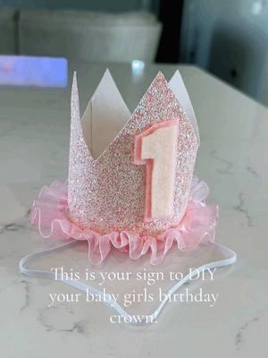 Everything means more when you make it with your own hands and comes from your heart 🩷 #birthday #birthdaycrown #birthdaygirl #DIY #diyproject #babytok #momlife #MomsofTikTok #toddlermom #sahmlife #sahm #fyp #fypシ #foryoupage 