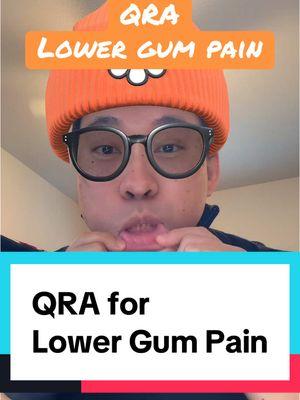 Do you have lower gum pain? Here’s a QRA exercise. QRA stands for quick restorative acupressure. This is a technique that I created to provide fast relief. Watch the video for instructions on how to perform this exercise.#AchieveIntegrativeHealth #RestorativeLongevity #TheAcusensei #qraacupressure 