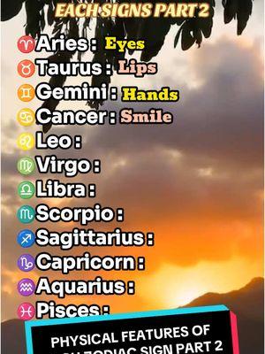 The best physical features of each zodiac sign part 2 #zodiac #capricorn #pisces #astrology #zodiacsigns 