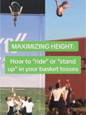 How to “stand up” in cheer baskets to maximize height— bc when someone tells me to pull the trick when I feel my hair flip that’s about the most useless tip ever imo 🤩 #cheer #cheerflyer #cheerbaskets #cheerleading #flyertips #cheerleader 