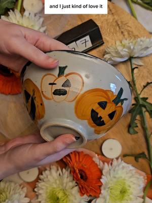 I'm going through my drafts. this video is over a year old, and has just been waiting for no reason in my drafts.the bowl is still on my shelves too!  #NowWhatPotteryWorks #Bowl #GlazingVideo #PotteryTok #Halloween #JackOLantern 