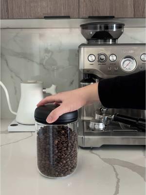 ☁️☕️ new coffee bean storage from  @Fellow it's vacuum-sealed to keep your beans extra fresh! pressing the button is so satisfying omg #coffee #beans #bean #coffeebean #storage #barista #espresso #espressomachine #coffeetiktok #coffeetok #new #coffeelover 