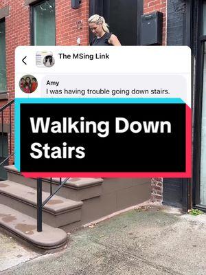 My MSing Link member struggled with going downstairs, until she tried THIS ⬇️ After trying a task-specific exercise I shared with her, she now navigates stairs with more balance, ease, and confidence! 🎉 Improving daily activities like this doesn’t always require months of strengthening exercises.  Sometimes, it’s about fine-tuning your technique—that’s the magic of functional exercise! 💥 When you break down an activity into smaller steps and work on each part, you build the strength, coordination, and balance to put it all together. For example, here’s what’s involved in going downstairs: 👉 Shift your body weight forward 👉 Bend your knee to step down 👉 Lift your ankle and leg 👉 Place your foot on the next step Each of these actions can feel hard with MS—but when you focus on improving one piece at a time, the full movement gets so much easier. 🤗 💬 Does going downstairs feel challenging for you? Let me know in the comments! #drgretchen #multiplesclerosis #msspecificphysicaltherapy #mswarrior #msawareness 