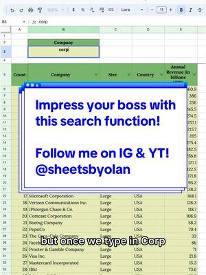 Impress your boss by quickly filtering on part of a word in Google Sheets!  #googlesheets  #excel #googlesheetstips 