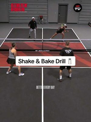 Pickleball pro Rob Nunnery will take you through the Shake and Bake Drill, which works best when you are in a cold environment and the ball can move quickly 📒 Rob goes over why you should hit a bigger serve, partner responsibilities, and team communication 🤙 #pickleball #pickleballislife #pickleballlessons  