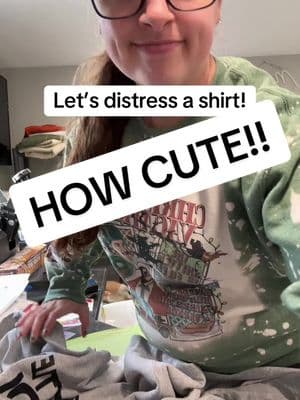 Distress a shirt with me! #distressedshirt #distress #tshirtbusiness #tshirthack #tshirtmaker #dressuptshirt #howto #tutorial #distresstutorial #tshirttutorial #smallbusinessowner #smallbusinesscheck #smallbusinesstiktok #supportsmallbusiness 