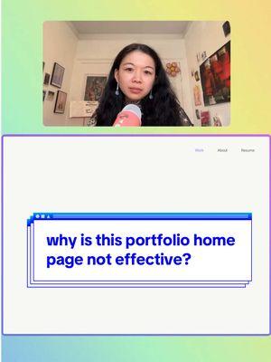 what’s the most important part of your portfolio home page? this portfolio has one major flaw. the home page is not as strong as the first case study! your goal with the home page should be to get me excited about diving into your first case study. most designers put too much fluff at the top of their portfolio. remember that the most important element is actually the first case study screenshot! what i care about most is your work, not the frame it lives within. #portfolio #ux #productdesign #design
