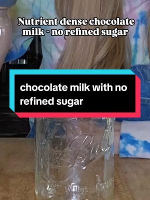 Mix ¼ cup cocoa powder and ¼ cup maple syrup into warm water. Add mixture into ½ gallon of raw milk! I saw another large creator make her chocolate milk this way! I couldn't find the video, so if anyone knows who it is, please tag her! Here is the breakdown of ingredients and how they are nutrient dense ➡️ Maple syrup has potential health benefits: 🍁Antioxidant Properties: Maple syrup contains antioxidants, such as polyphenols, which can help protect cells from damage caused by free radicals.  🍁Lower Glycemic Index: Compared to refined sugar, maple syrup may have a slightly lower glycemic index, meaning it may cause a smaller spike in blood sugar levels. 🍁Prebiotic Content: Maple syrup contains prebiotics, which are types of fiber that act as food for the beneficial bacteria in your gut. These good bacteria help maintain a healthy balance of microbes in your digestive system. 🍁Anti-inflammatory Properties: Some studies suggest that certain compounds in maple syrup may have anti-inflammatory properties. Cocoa powder can also offer some health benefits: 🍫Antioxidant Properties: Cocoa powder is rich in flavonoids, particularly flavanols, which are powerful antioxidants. These antioxidants help protect cells from damage caused by free radicals, reducing the risk of chronic diseases. 🍫Improved Blood Flow: Flavanols in cocoa can improve blood flow by relaxing blood vessels and increasing nitric oxide production. This may help lower blood pressure and reduce the risk of heart disease. 🍫Cognitive Function: Some studies suggest that cocoa may improve cognitive function, including memory and attention. 🍫Mood Enhancement: Cocoa may have mood-boosting effects due to its potential to increase the production of endorphins and natural chemicals in the brain that promote feelings of well-being. For more info on raw milk and its safety, please head to my website getholistic.org/rawmilk #rawmilk #nutrientdense #chocolatemilk #homemade #realfood #wholefoods #rawdairy #foodismedicine  #creatorsearchinsights 