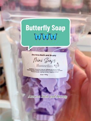 Follow us on Instagram….stay connected with us 🥰 Butterfly Mini Soaps 🦋  Available in our Etsy shop  #butterfly #butterflies #butterflysoap #soapdecor #bathsoap #amrevabathandbeauty 