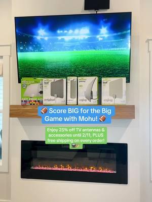 🏈 Score BIG for the Big Game with Mohu! 🏈  Enjoy 25% off TV antennas & accessories until 2/11, PLUS free shipping on every order! 📺🎉 Shop now!  #BIGGAME #scorebig #savenow #cutcable #cutthecord #cordcutter #cordcutting #savemoney #Moneysavingtips #budgeting #budgethacks #lifehacks #freeTV #freeTVshows #tvantenna #indoorTVantenna #gomohu