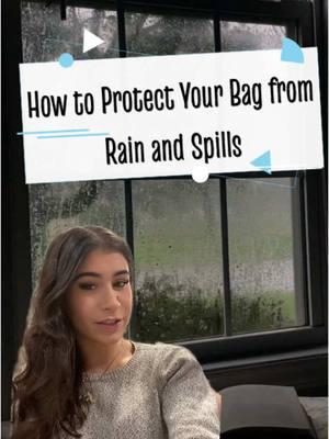 Rain or spills? No problem! ☔️#greenscreen #greenscreenvideo #care #caretips #investment #protection #bagprotection #expensive #luxurybags #designerbags #rain #spill #fashion #fashioncommunity #bag #baglover #baglovers #fyp 