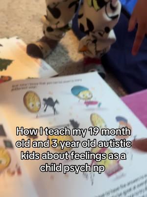 Books are an incredible tool for learning emotions. We talk about facial expressions, how situations cause certain emotions, physical sensations of feelings.. and we always have explanations for “why” even if I’m repeating it a million times. #autismparenting #autismparentingtips #momtok #preschoolmom #toddlermom #toddlertips #toddlertok #autismmom #autismdad #emotionalintelligence #readingiscool #autistictoddler #autisticcreator #momlife #momsover30 