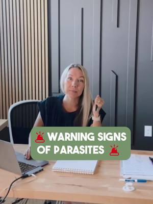 Warning Signs Of Parasites 🪱⚠️ There are a lot of symptoms as different parasites act differently in the body and there are hundreds of types… beyond the symptoms mentioned in the video other indications would include: Whites of your eyes are turning red consistently Brittle hair Dry skin Irregular heartbeat Insomnia, poor sleeping habits Muscle twitching Brain Fog, Anxiety, Depression Nutrient deficiencies Teeth Grinding Fever Aches/pain Weakness or feeling unwell Low blood sugar Cravings/insatiable hunger Maybe you’ve been experiencing some of those symptoms for a long time and would never think to contribute these symptoms to a parasitic infection… Testing is the best way to know! Ready to thrive, not just survive? Follow for insights into gut, hormones, and metabolic health! #guthealth #functionalmedecine #hormonalimbalance #perimenopausetips #menopausetips #weightloss #sleephacks #sleeptips #bloating #pcostips #thyroidtips #sleep #sleepfacts #sleepeducation #thyroids #bloats #metabolism #hormones # cortisol #brainfog