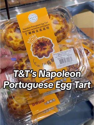 Went to Vancouver over the weekend and had to stop at one of the @T&T Supermarket locations to grab their famous 16 layer napoleon Portuguese egg tarts! 😋 These are hard to find at their Bellevue location as they either sell out quickly or just don’t have enough supply to keep in stock. The crust is much flakier and crisp than the other one they serve in the bakery, and the filling is much yummier as I find it more eggy and creamier and of course, not too sweet! 🥰 Another plus, in Canada, there isn’t a purchase limit unlike Bellevue, if you’re lucky to find it, you’re only allowed to buy 1! #ttsupermarket #tntsupermarket #napoleoneggtart #16layereggtart #portugueseeggtart #vancouverbc 