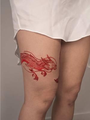 Red Haku leg #haku #tatuagem #tattoo #dragontattoo #tattooinspiration #tattooideas #bodyart #tattoos #redtattoo #tattootiktok #inspiration 