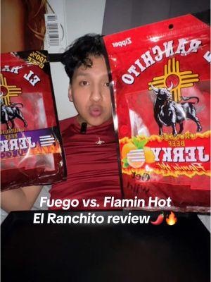 Late Night Cravings🥵 Y’all following my IG already?😭 #fyp #carneseca #mukbang #vaniblanco #midnightsnack #latenightsnack #elranchito #cravings #foodietok @El Ranchito Jerky Flamin Hot vs. Fuego review🌶️🔥 