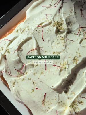 Made saffron milk cake with @MĪZĀN Saffron (link in bio) 💚 #mīzān #saffron #saffronmilkcake #baking #cake #viral #trending #dessert 