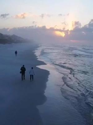 Sunrise New Years Day walk on the beach with my momma. #30A #santarosa 