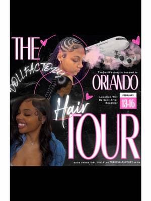 Calling all my Orlando Dolls! 💕  SHES BAAAACCKK😝😝 February 13-16 for the Hair Tour, and I can’t wait to see you again! Secure your spot now before it’s too late—let’s get you dolled up! ✨  Use the link in my bio &  Book under ORL Dolls🤭  #orlandohairstylist #orlandobraiderstylist #orlandobraider #orlandoquickweave #orlandoponytails #orlandosleekponytail #orlandoinstalls