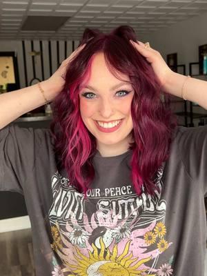 How beautiful is my bestie🥹💖 @Rachel Lynn #haircolorist #pinkhair #purplehair #alternativehairstylist #althair #colorblockhair #haircolorinspo #hairsalon #hairinspo 