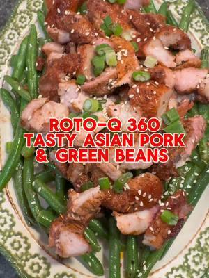 Tasty Asian Boneless Pork Sirloin Chops spun to tender perfection on my Roto-Q 360. Chops tenderized and seasoned with Neil’s Sarap BBQ Dayum Pig & Tasty Asian Rubs.  I let those sit covered in the refrigerator for a couple hours. I placed the chops whole onto the spit, wound up the Roto-Q motor and placed it in the oven at 350°. After about 20 minutes, I placed frozen green beans on the tray under the pork.  They were tossed with garlic olive oil, sesame oil, and S&P.  I started brushing the chops with a mix of honey, low sodium soy sauce, garlic powder and a couple drops of red food coloring because I was feeling sassy and wanted that extra color pop.😁 I bumped the heat up to 375° near the end and all was finished after around 45 minutes. Topped off with sesame seeds & sliced green onion. Save 20% @RotoQ360  Use code: mysemicharredlife  Save 15% @Neil's Sarap BBQ  Use code: KATHYBBQ  Follow Along👇 @_my_semi_charred_life #rotoq360 #cordfree #rotisserie #ovenroasted #porkchops #pork #asianflavors #sésame #greenbean #michiganfoodie