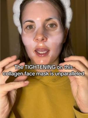 I was not expecting this to tighten my skin as much as it did! Wow it left my face firm, plump, tight, and HYDRATED! Great buy! #collagenmask #collagen #collagenfacemask #collagenfacemasks #facemask #facemasks #skincare #glassskin 