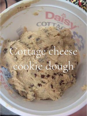 Seriously where has this been my whole life #cottagecheese #cookiedoughrecipe #cookiedough #cottagecheesecookiedough #weightlossjouney #proteinsnacks 