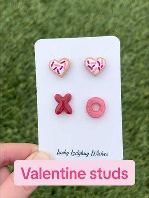 Valentine studs!! 🍪💖 . . . #earrings #earringsoftheday #earringstyle #earringsofinstagram #earringslover #earringsaddict #earringshandmade #handmadeearrings #clay #clayart #clayartist #claycreations #clayearrings #clayearringsoftheday #clayearringsofinstagram #clayearringshandmade #clayearringshop #polymerclay #polymerclayearrings #polymerclaycommunity #polymerclayartist #luckyladybugwishes