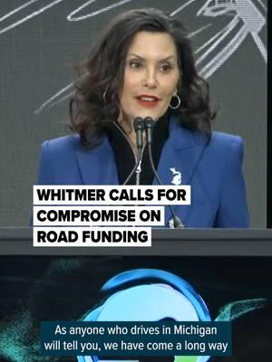 Michigan Governor Gretchen Whitmer is calling for a bipartisan solution to fixing Michigan's roads. Whitmer laid out her economic vision and top priorities for the year, including advancing the auto market and adopting a sustainable solution to fix the roads in a speech at the Detroit Auto Show Wednesday, Jan. 15, 2025. #gretchenwhitmer #detroitautoshow #michiganroads