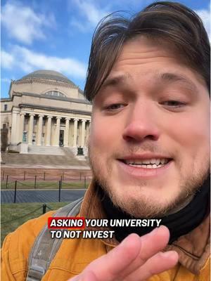 American Universities’ value their investments in war above all else! #fyp #america #usa #politics #college #university #school #money #viral #viralvideo #columbiauniversity #nyc #newyorkcity #ivyleague 