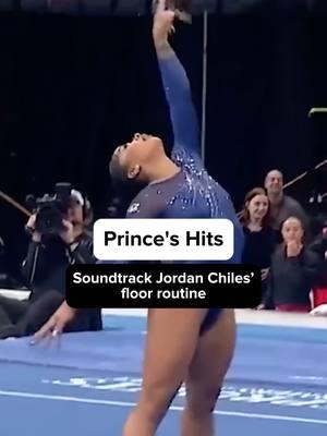 After helping Team USA win gold at the #ParisOlympics, #JordanChiles returned to the floor at the Sprouts Farmers Market Collegiate Quad, putting on a banger performance soundtracked by a medley of @prince hits.🔥 #Prince #gymnastics #UCLA #1999 #LetsGoCrazy