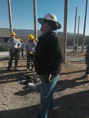 Lesson of the day: Navigating Around the Pole. Being able to seamlessly move around the pole is crucial to perform effective and efficient linework. #tradeschool #linework #lineworker #sltc