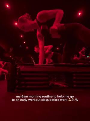 my 6am morning routine to help me go to a 7am workout before work - who else is trying out @Barry’s Find Your Strength challenge??  #earlymornings #earlymorningroutine #barrysbootcamp #barrys #earlymorningworkout #6amwakeup