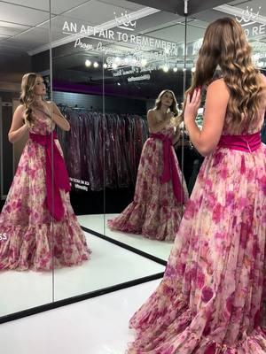 If you love the dress put a bow on it! 🎀💐 Now is the perfect time to shop for #prom2025!   #agirltoremember #aatrnc #anaffairtoremember #formalwear #prom #promdress #schooldance #longdress #fayetteville #northcarolina #myrtlebeach #wilmington #raleigh #charlotte #highschoolprom #fyp #promqueen #shopprom #longdress #sherrihill #bows #floral 