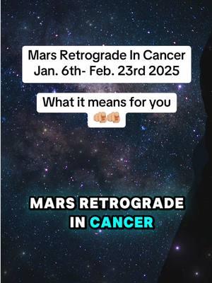 Mars is now retrograde in Cancer until February 24th! Mars retrograde 🌔🌙 #marsretrograde #marssign #cancersun #cancerrising #cancer♋️ #marsretrograde2025 