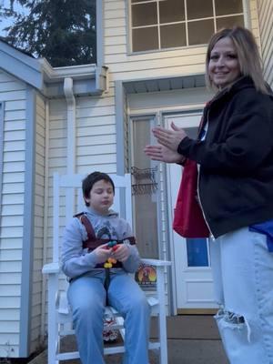 We have been practicing waiting on the porch for four months. We count, we use reinforcement (though we’ve faded that out), we use positive praise and we’re patient. I never thought we’d get here. I was so nervous because solo elopes and he wanders (and he’s fast) but here he is doing it. Our children are so capable. Solo is capable. I just didn’t give him the chance. But look at him now. I’m so proud of him. #soloasd #autism #solo #autismawareness #autistic #elope #autismmom #tiktok #wait #patience #run #independent #calm #change #growth #learn 